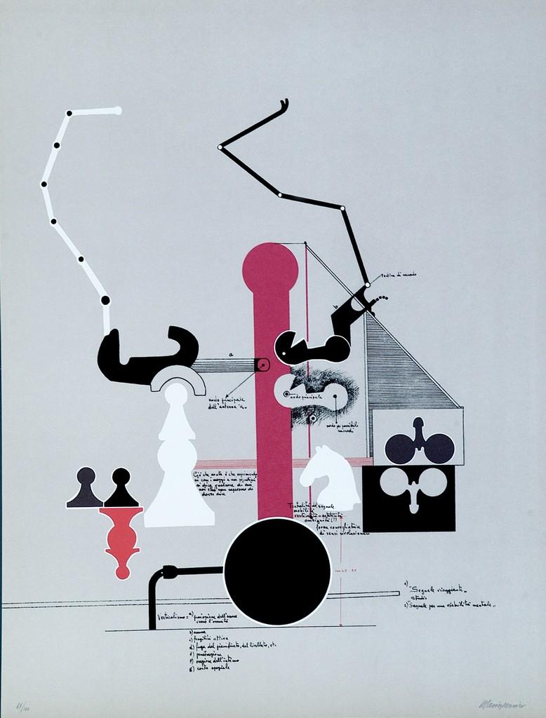 Verticalism - Lithograph by Mario Persico - 1970ca