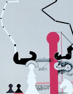 Verticalismo - Litografia originale di Mario Persico - 1970 ca.