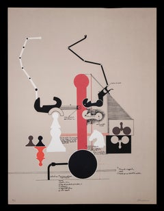 Verticalismus – Lithographie von Mario Persico – 1970, ca.