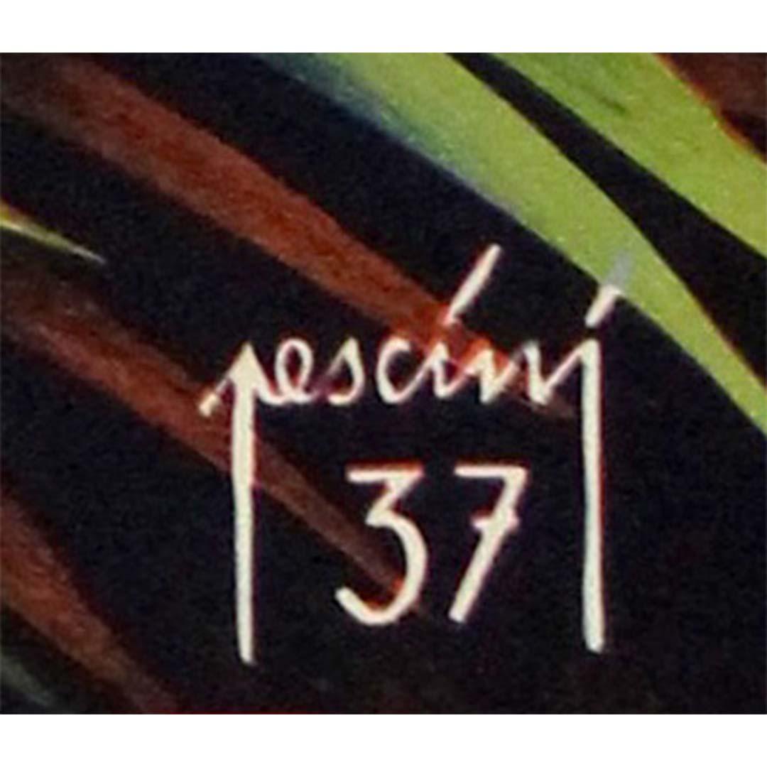 Original 1937 Reiseplakat von Mario Pescini - Schweiz - Lugano im Angebot 2