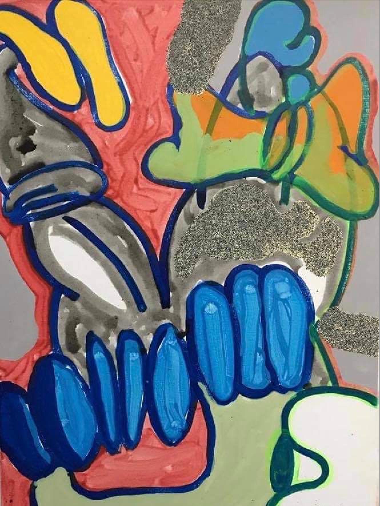 Mario Picardo 'Saludos Amigos #14' 2020. Graffiti-/Sprühlackarbeiten, die auf der Rückseite signiert und betitelt sind.