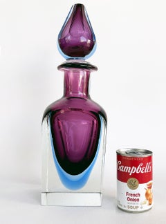 Mario Pinzano Seguso VDA Murano Sommeroso Dekanter, Mid-Century-Modern
