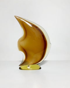 Mario Pinzoni Fish Sculpture Seguso Vetri d Arte, Murano Italy, 1960s