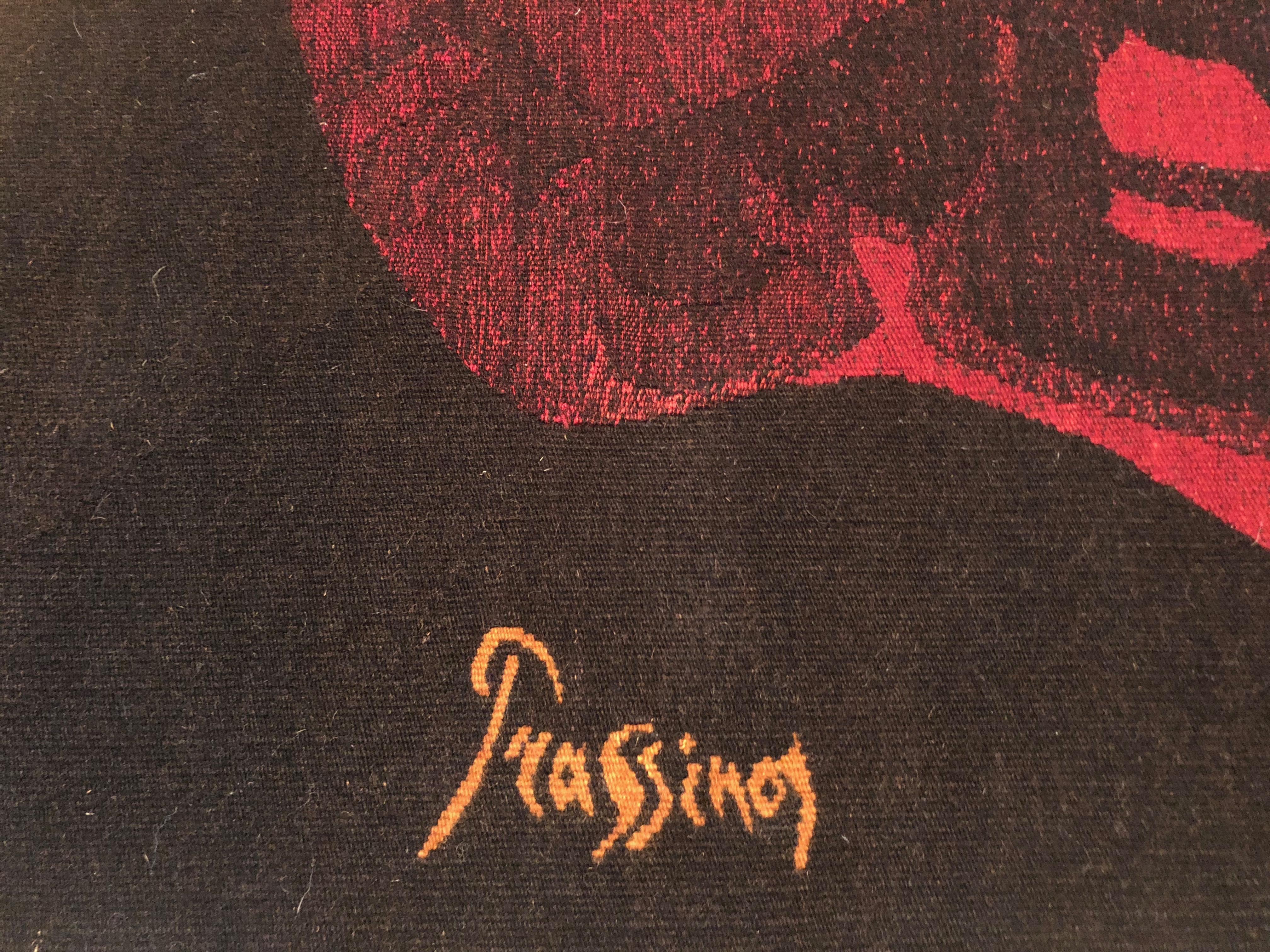 Hand-Woven Mario Prassinos Mid-Century Aubusson Tapestry For Sale
