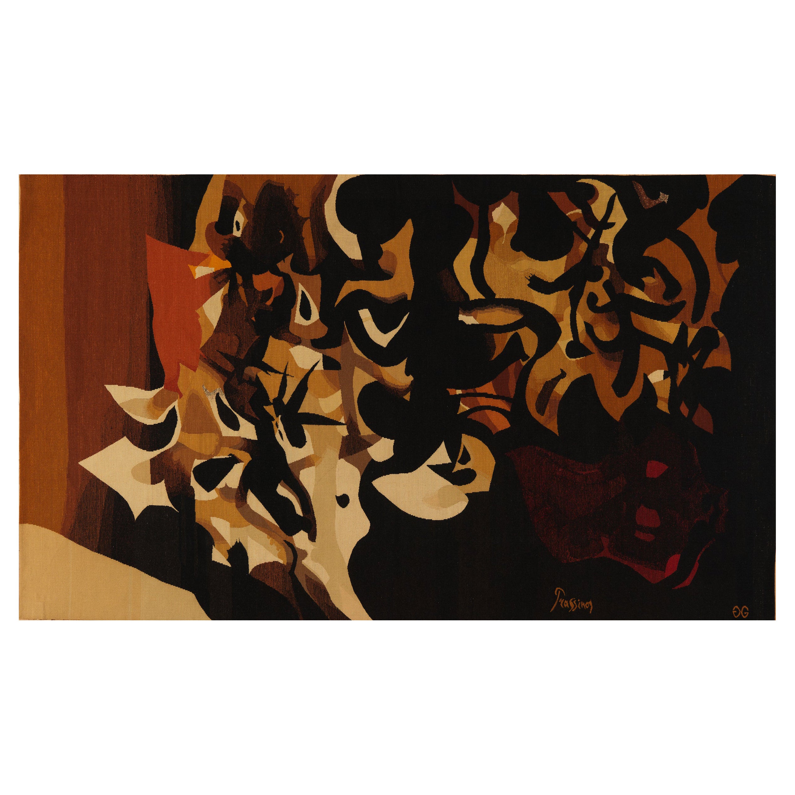 Mario Prassinos Mid-Century Aubusson Tapestry For Sale