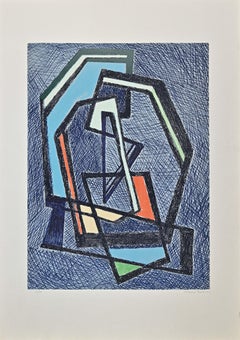 Composition abstraite - Lithographie de Mario Radice - 1977