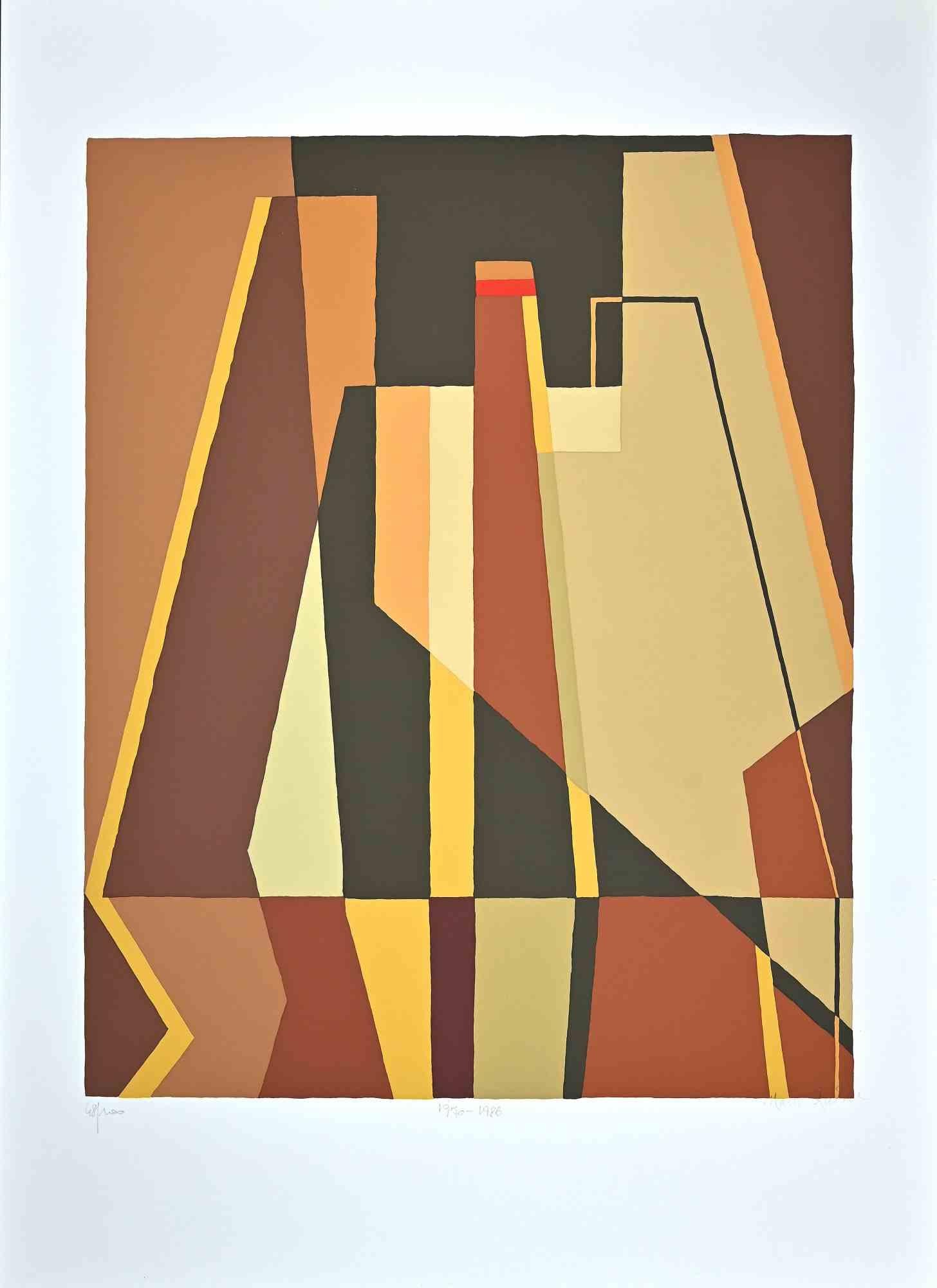 Abstract Composition - Screen Print by Mario Radice - 1988