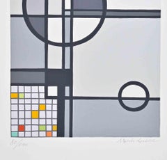 Abstrakte Komposition - Siebdruck von Mario Radice - 1964
