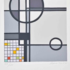 «Composición abstracta» - Serigrafía de Mario Radice - 1964