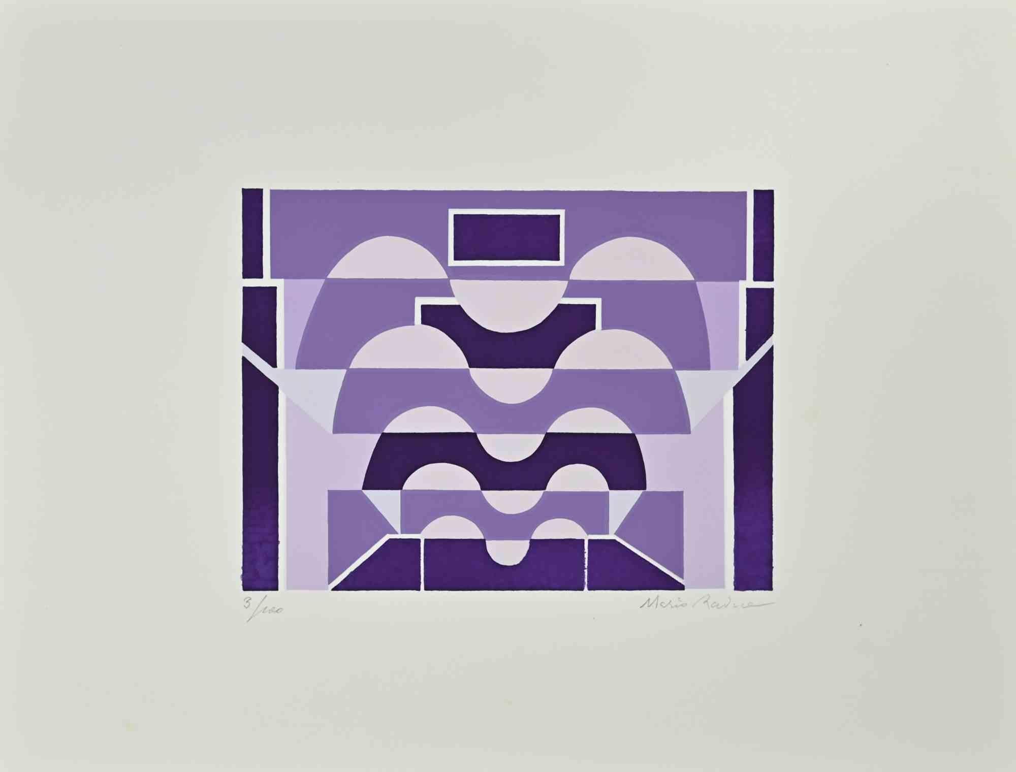Beauty is a beautiful colored screen print on paper, realized by the Italian artist and pioneer of Abstract art  Mario Radice  (1898-1987), in 1964.

Hand-signed and numbered in pencil on the lower margin, edition of 3/100 prints.

Very good