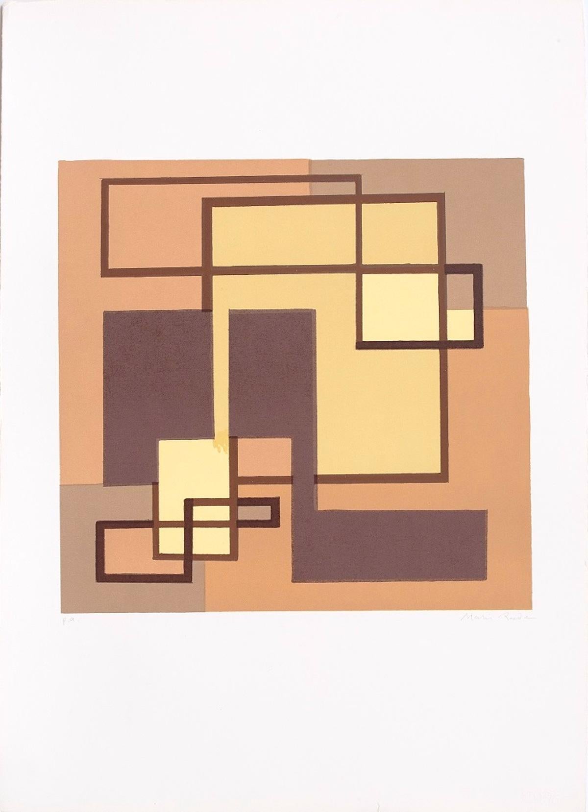 Composition L.A.M. - Screen Print by Mario Radice - 1978