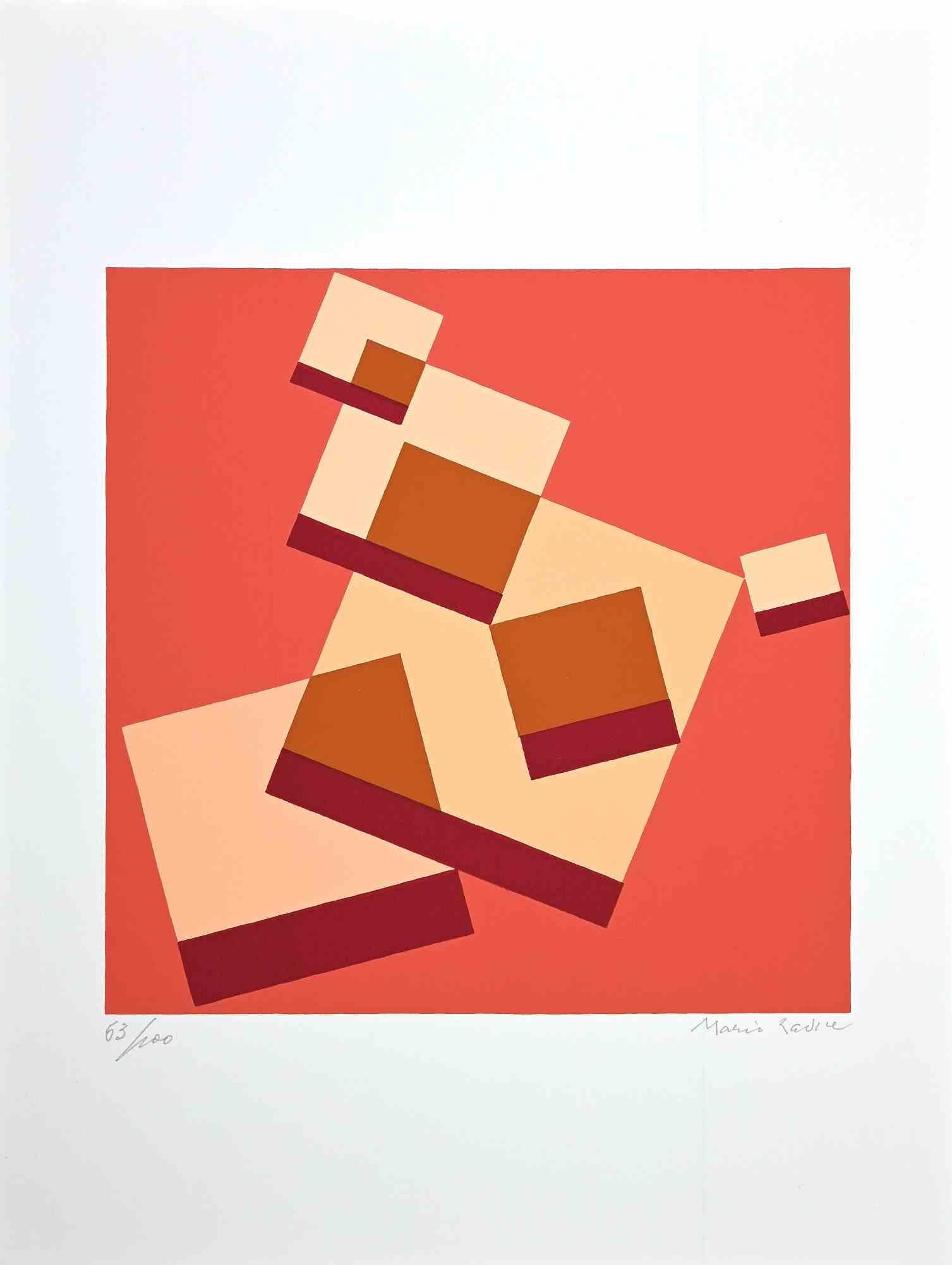 Lesbo is a beautiful original colored screen print on paper, realized by the Italian artist and pioneer of Abstract art  Mario Radice  (1898-1987), in 1964.

Hand-signed and numbered in pencil on the lower margin.

This is a perfect artwork for your