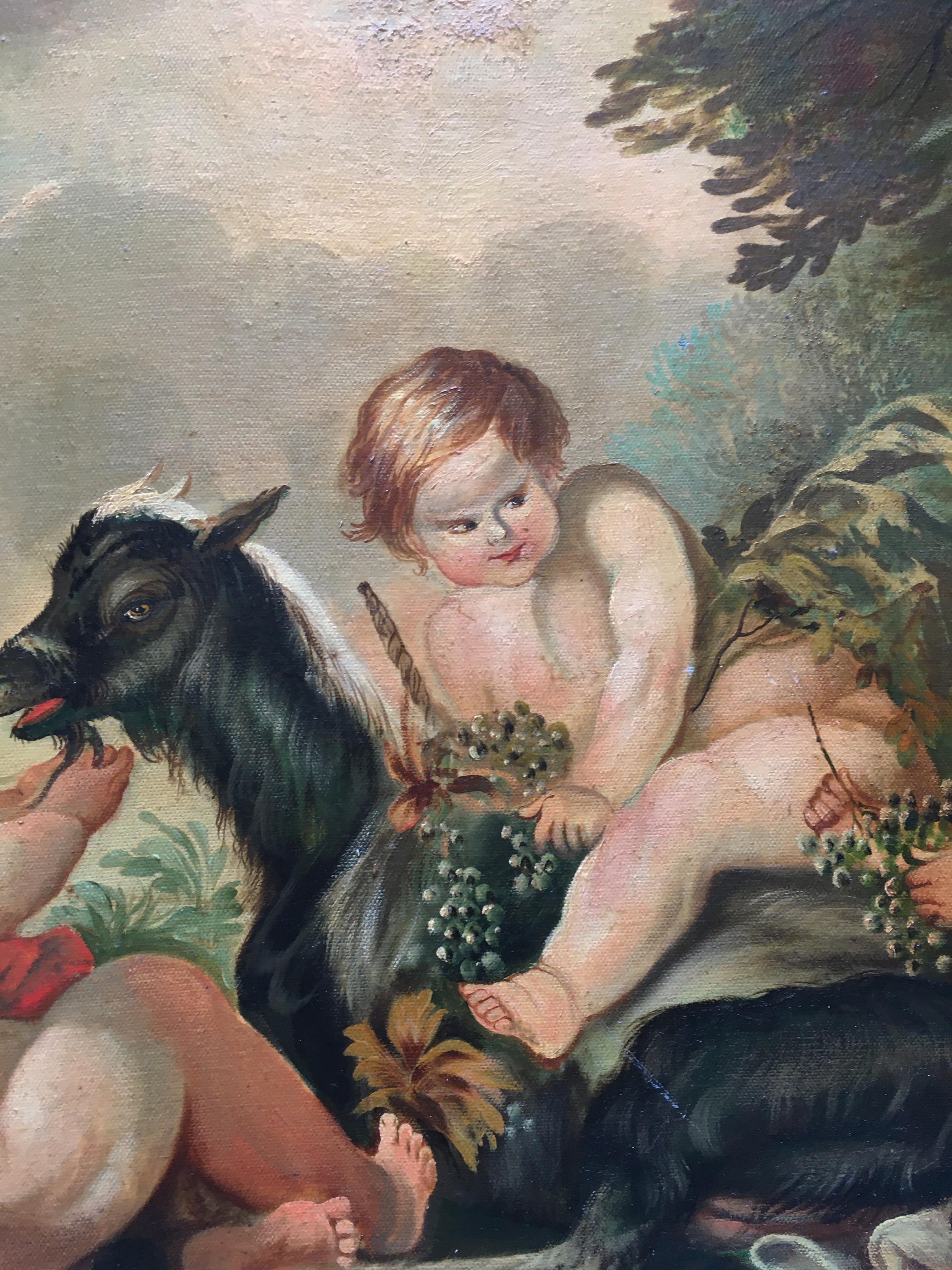 CHERUBIM - Mario Rosario Allegretti - Figurativo - Pintura al óleo sobre lienzo en venta 3