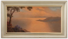 Mario Rossi (b.1958) - Framed 20th Century Oil, Sunset off the Italian Coast