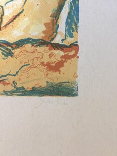 Ländliche Landschaft - Lithographie von Mario Rossi - 1970er Jahre