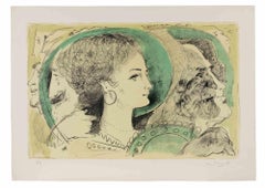Lady - Lithographie de Mario Russo - 1969