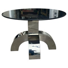 Mario Sabot Attr. Modern Aluminum & Granite Designer Dining Table