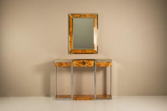 Mario Sabot for Willy Rizzo Console Table and Mirror, Italy