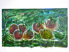 Mario Schifano "Acerbi" Materic Serigraph with frame