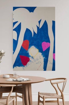 Mario Schifano 1980s Pop Art Signed and Authenticated Artwork