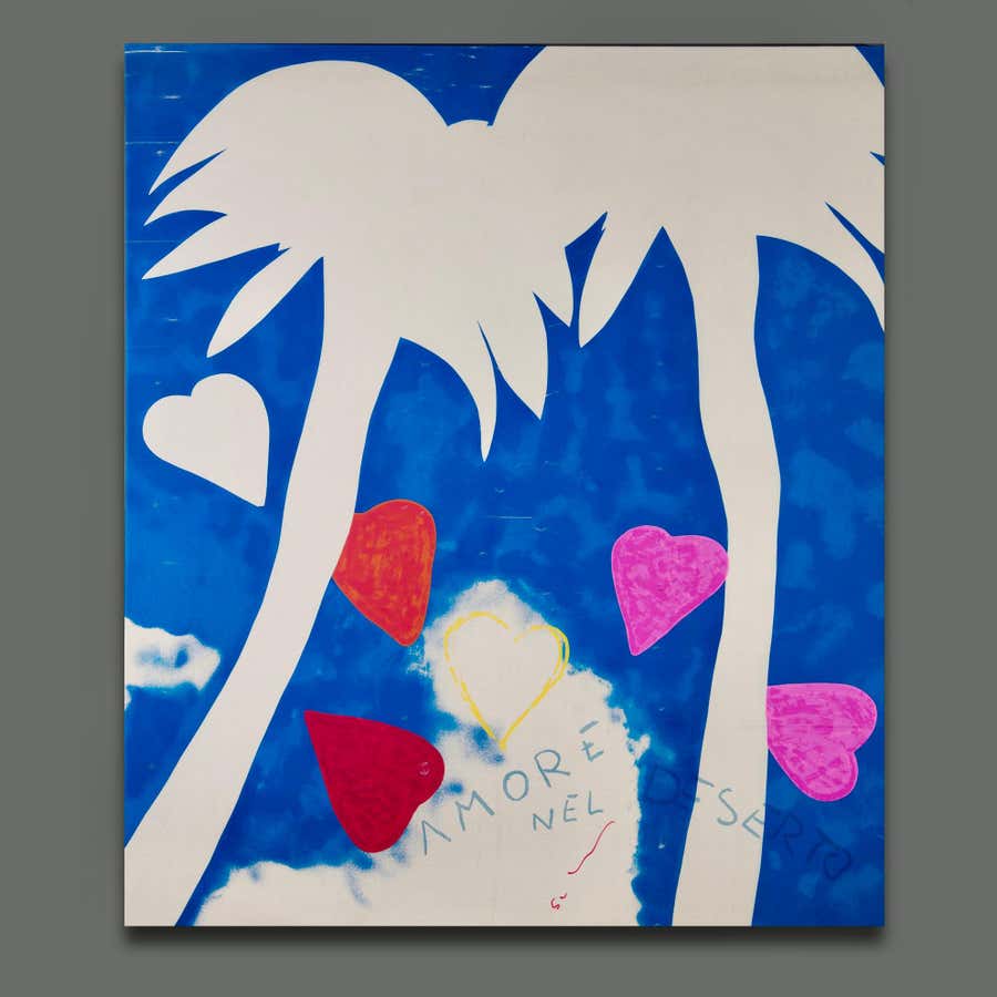 Mario Schifano 1980s Pop Art Signed and Authenticated Artwork