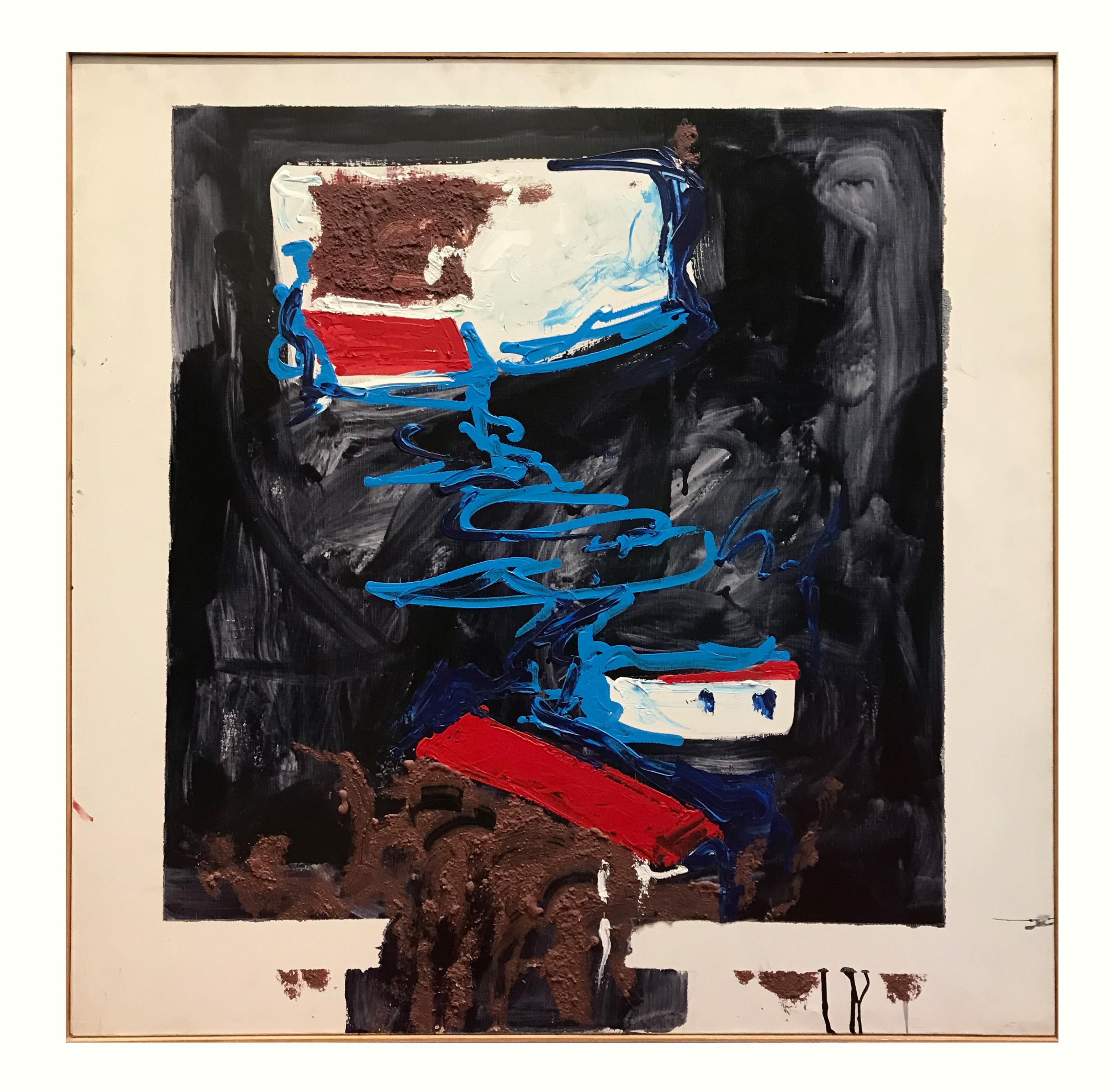 Mario Schifano (Khoms, Libia, 1934 - Roma, Italia, 1998)
Título: Sin título (quizás "La Casa")
Técnica: Esmalte y acrílico sobre lienzo
Año: 1990
Dimensiones: 100 x 100 x 4 cm
Firmado "Schifano" en el reverso

Mario Schifano nació en Al-Khums o