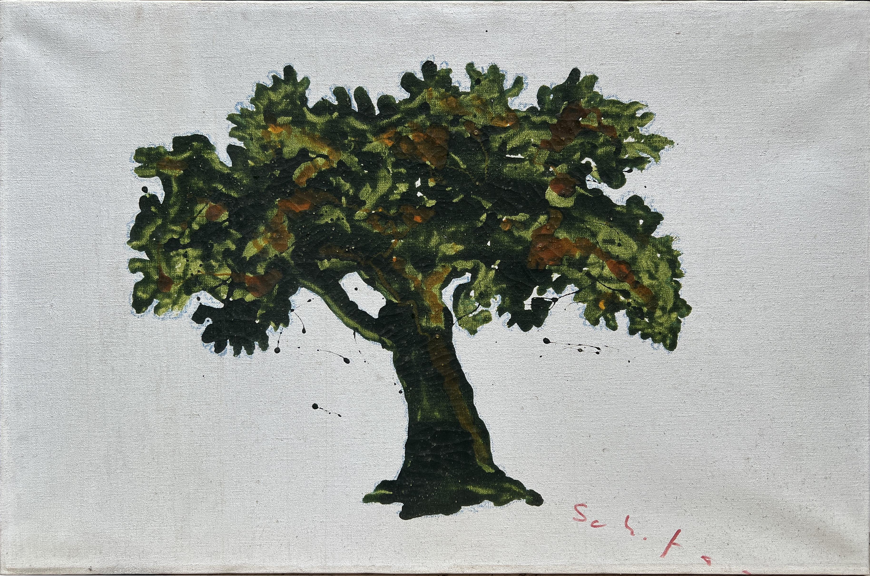 Figurative Painting di Mario Schifano - Albero