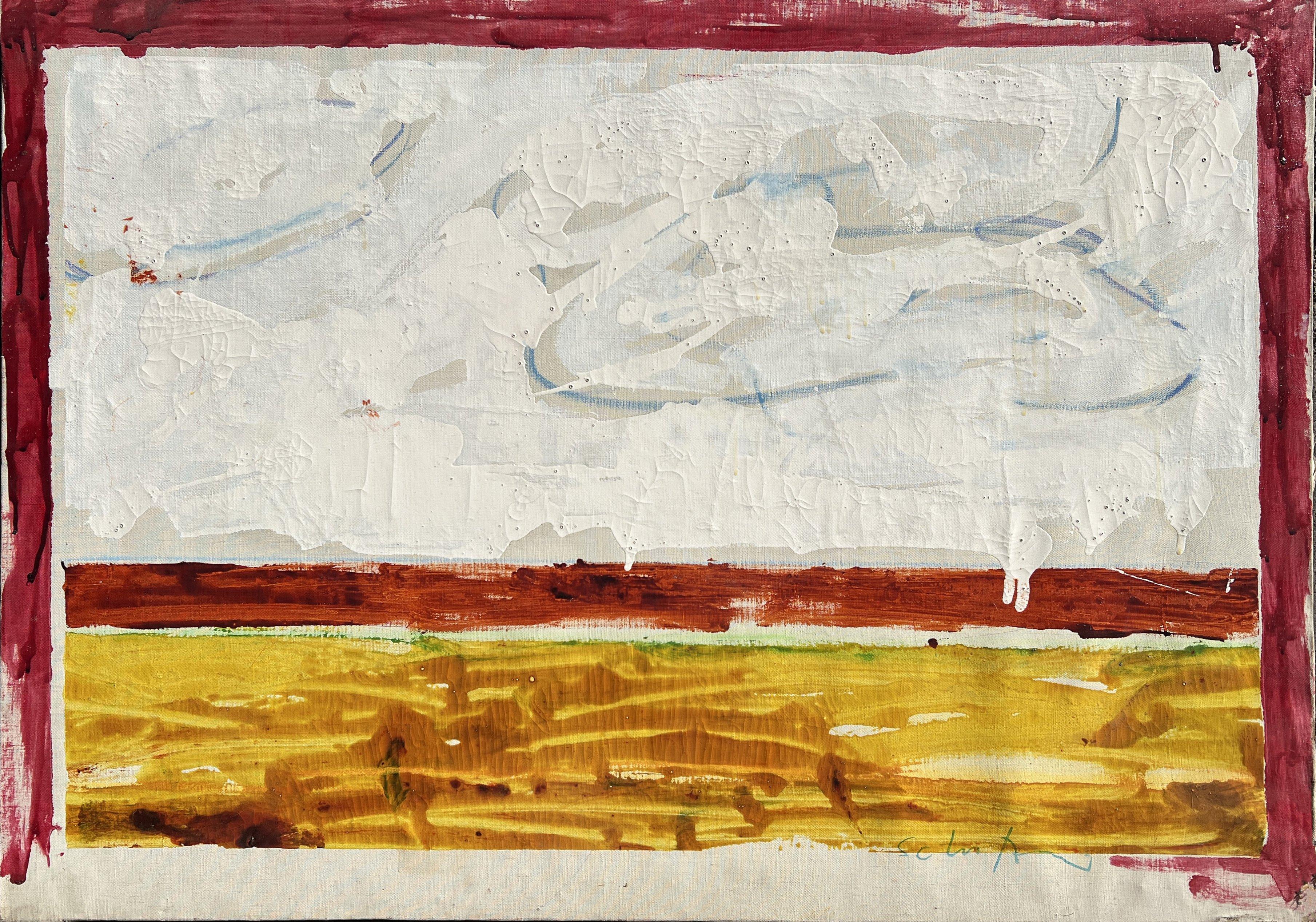 Mario Schifano Landscape Painting - Paesaggio Anemico