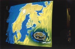 La mappa - Tecnica mista di Mario Schifano - Anni '90