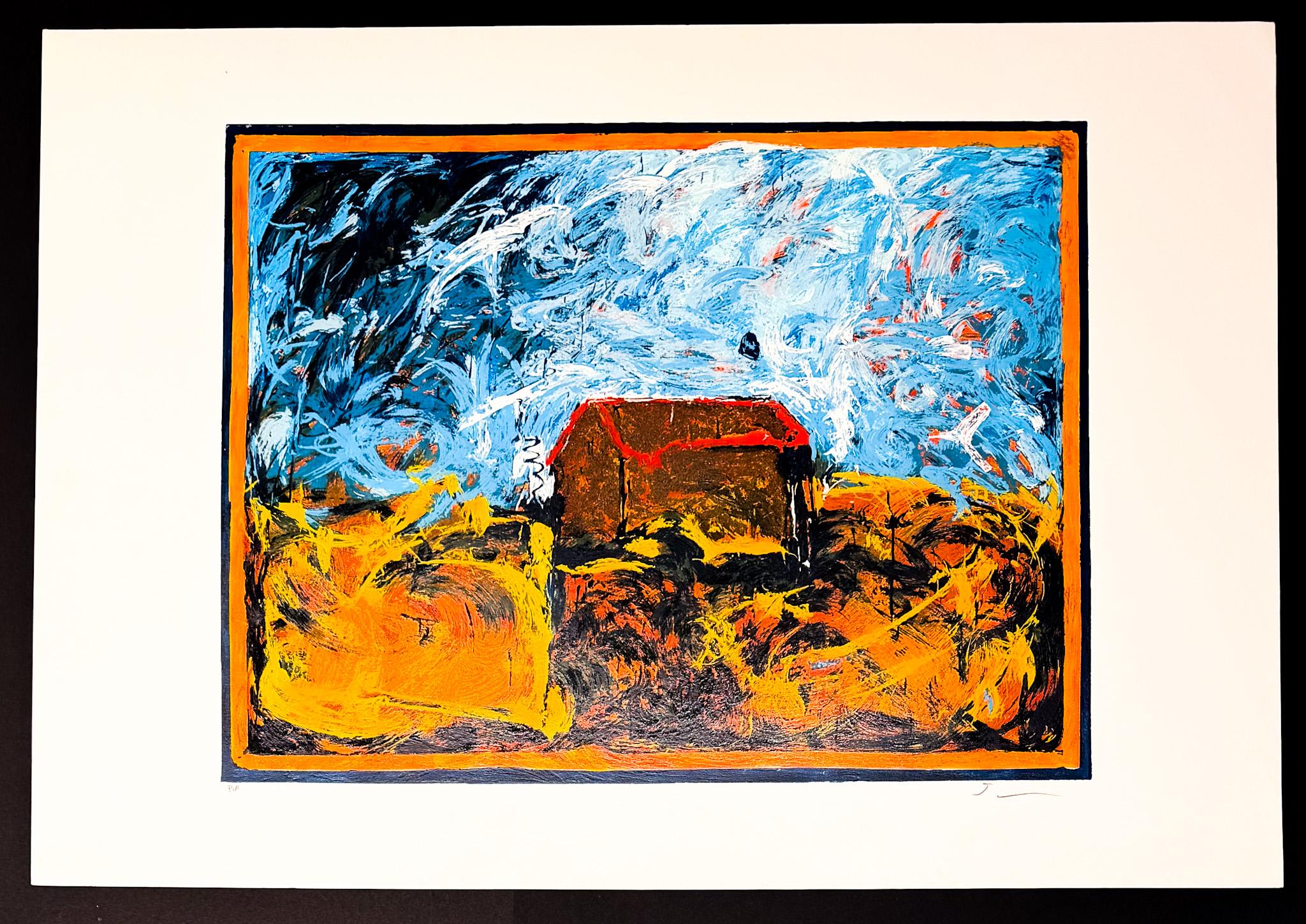 Mario Schifano (1934–1998) – Casa Sola – Enamel screen printing – 1990 en vente 1