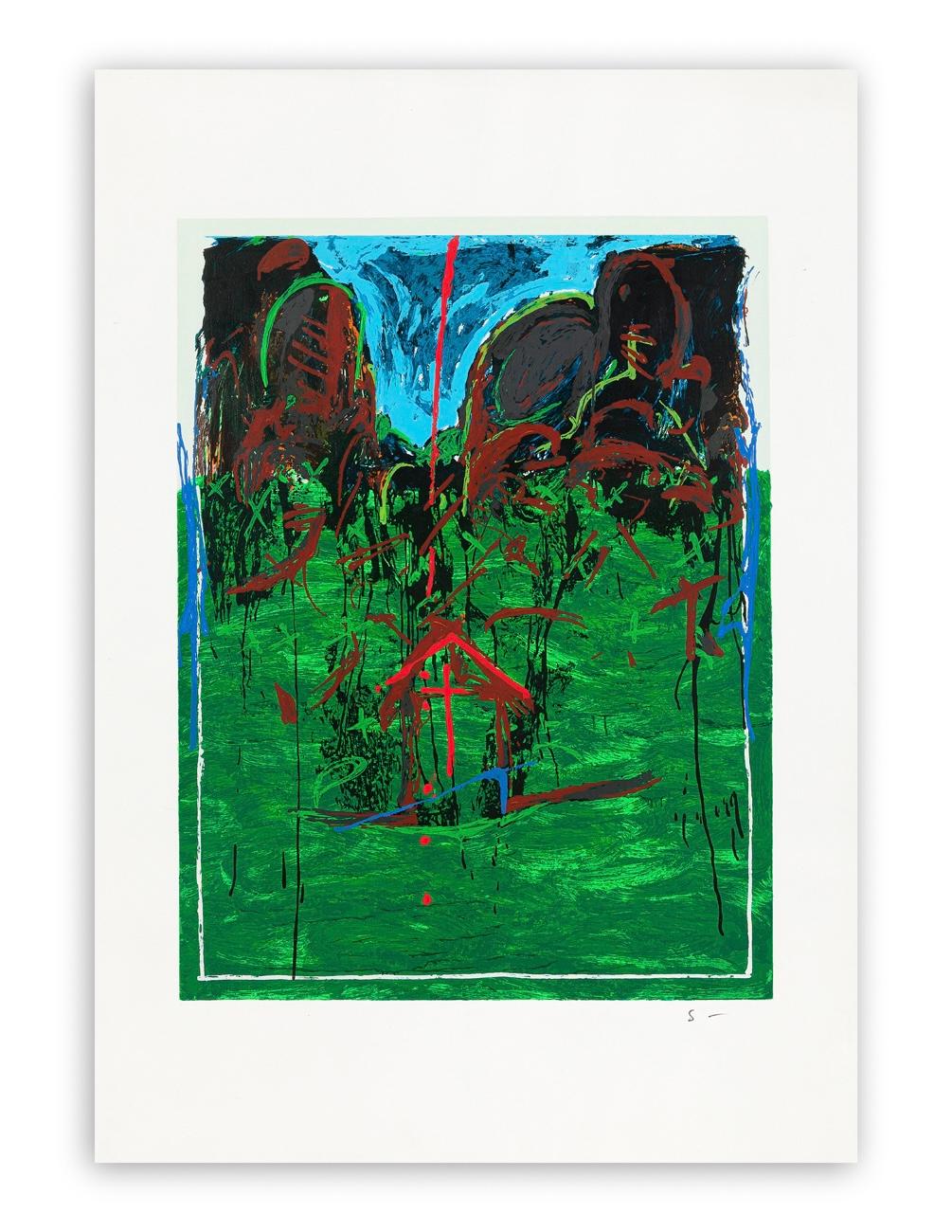 Mario Schifano (1934–1998) – Casetta – Enamel screen printing – 1993