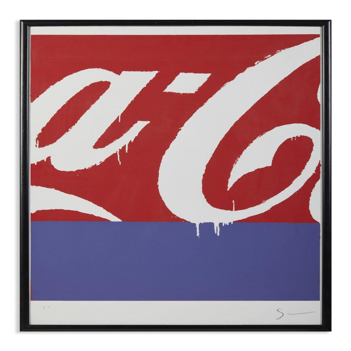 Mario Schifano (1934-1998) - Coca-Cola - Sérigraphie sur papier Fabriano - 1988 en vente 1