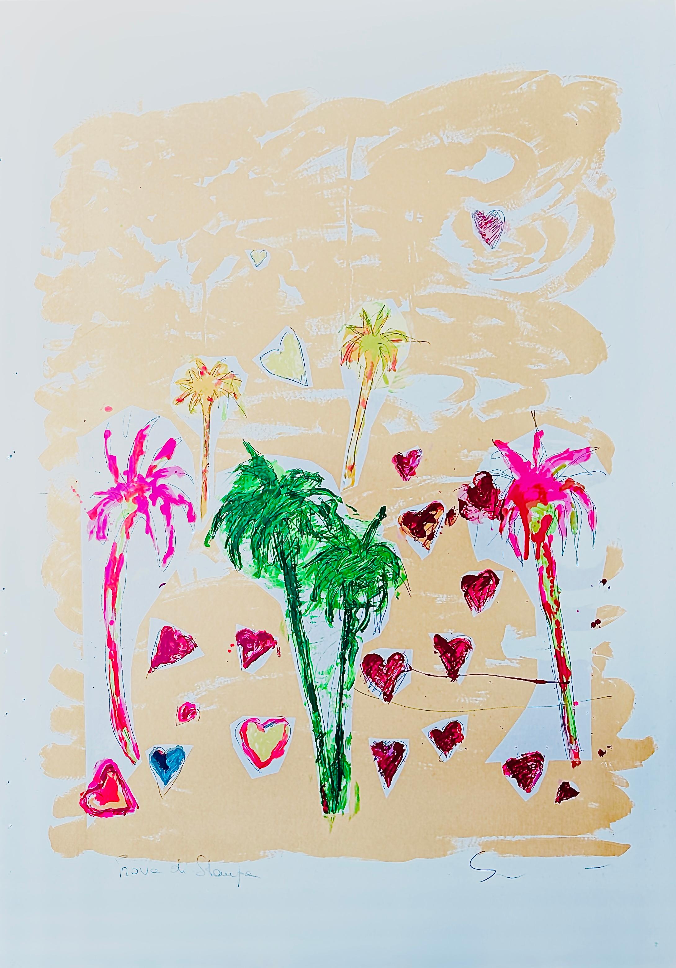 Mario Schifano (1934–1998) - Colour materic screen printing on paper - 1985