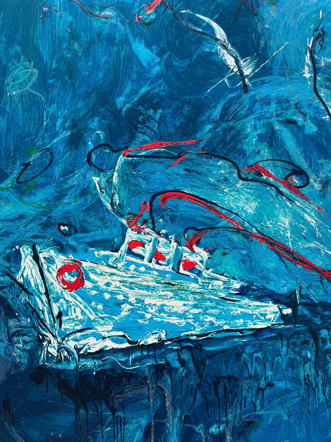 Mario Schifano (1934–1998) -  Crociera - Enamel screen printing - 1988 For Sale 1