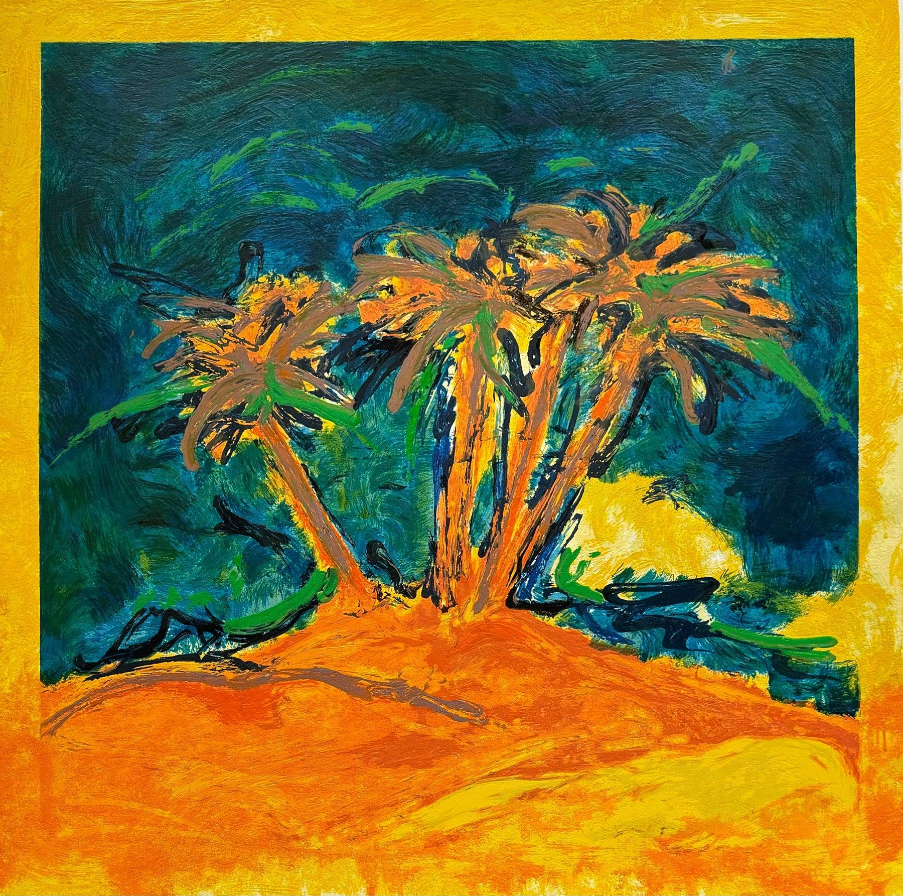 Enamel screen printing, edited in 1993.
Limited edition of 199 copies, numbered PA ( artist proof)
Signed in pencil by artist in lower right corner.
Very good conditions.

Paper size: 100 x 100 cm

Publications:
This print is fully documented and