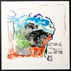 Mario Schifano (1934-1998)- Vedute ininterrotte - Litografia con serigrafia