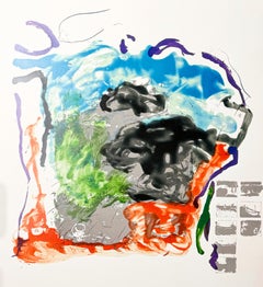 Mario Schifano (1934-1998)- Vedute ininterrotte - Litografia con serigrafia