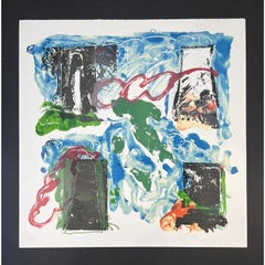 Mario Schifano - Centrale - Litografia firmata a mano con serigrafia, 1988