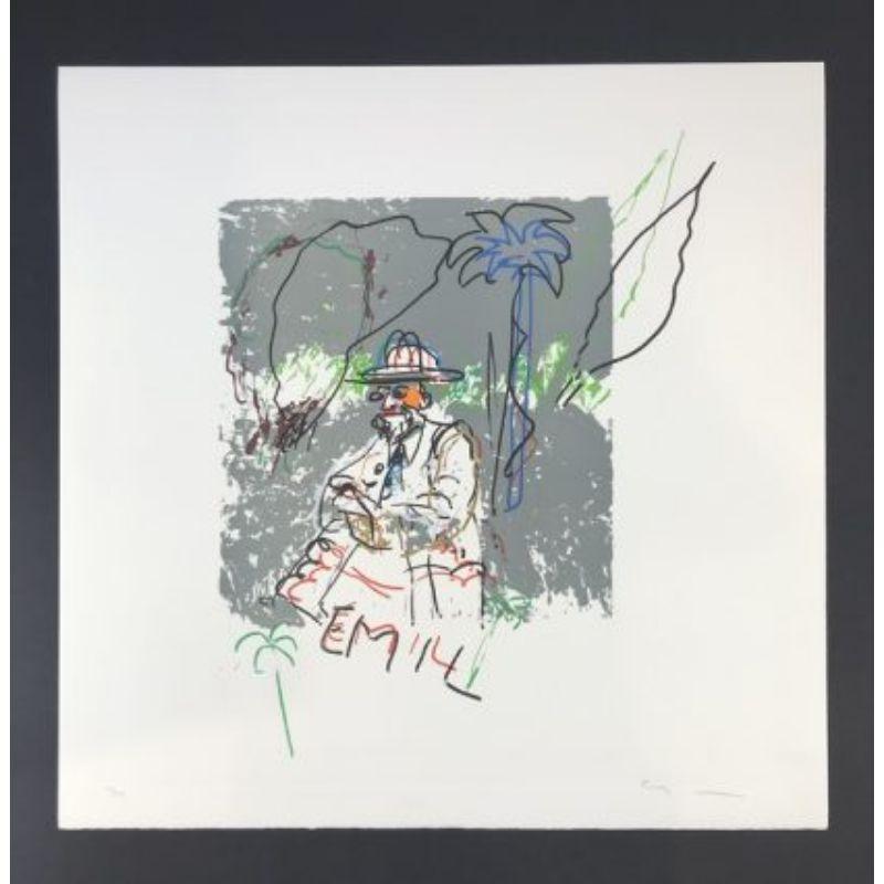 Mario Schifano - Emil - Hand-Signed Lithograph with Silk-Screen, 1988 1