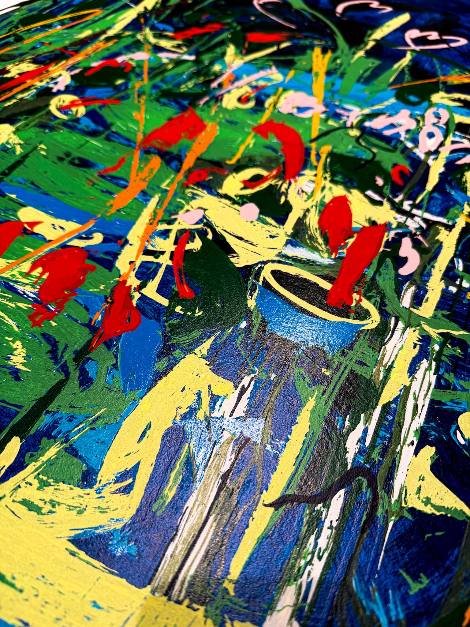 Mario Schifano(1934–1998)- Acquatico IV - Screen print in 35 colors paper - 1993 en vente 4