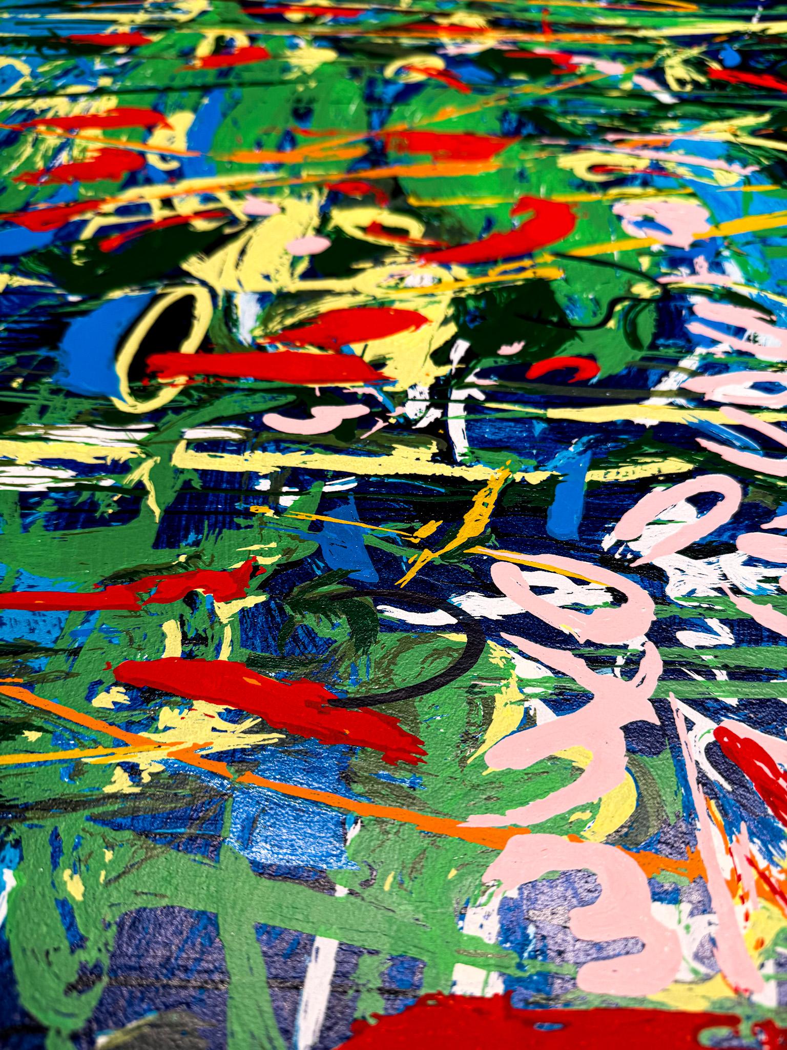 Mario Schifano(1934–1998)- Acquatico IV - Screen print in 35 colors paper - 1993 en vente 6