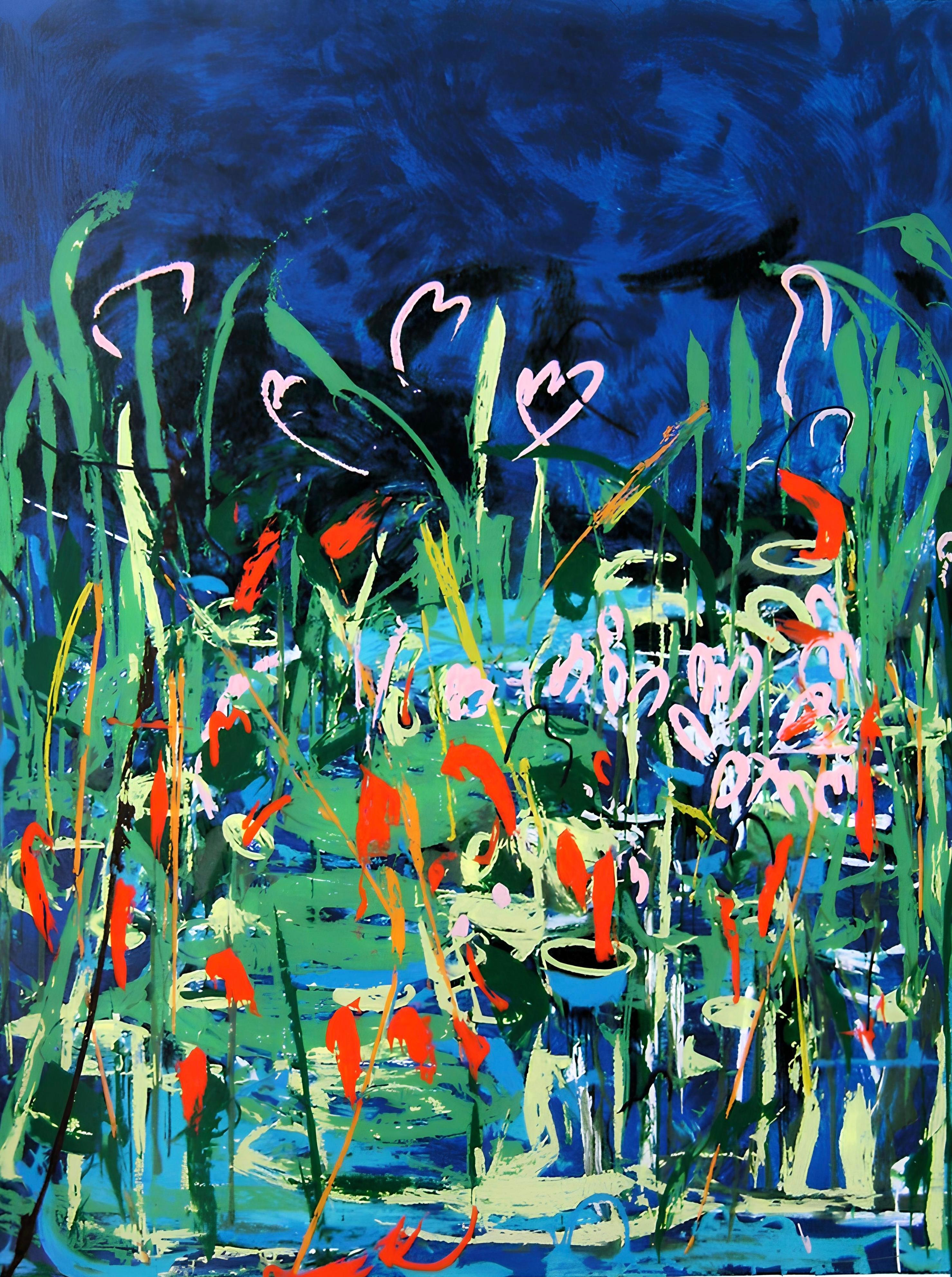 Mario Schifano(1934–1998)- Acquatico IV - Screen print in 35 colors paper - 1993