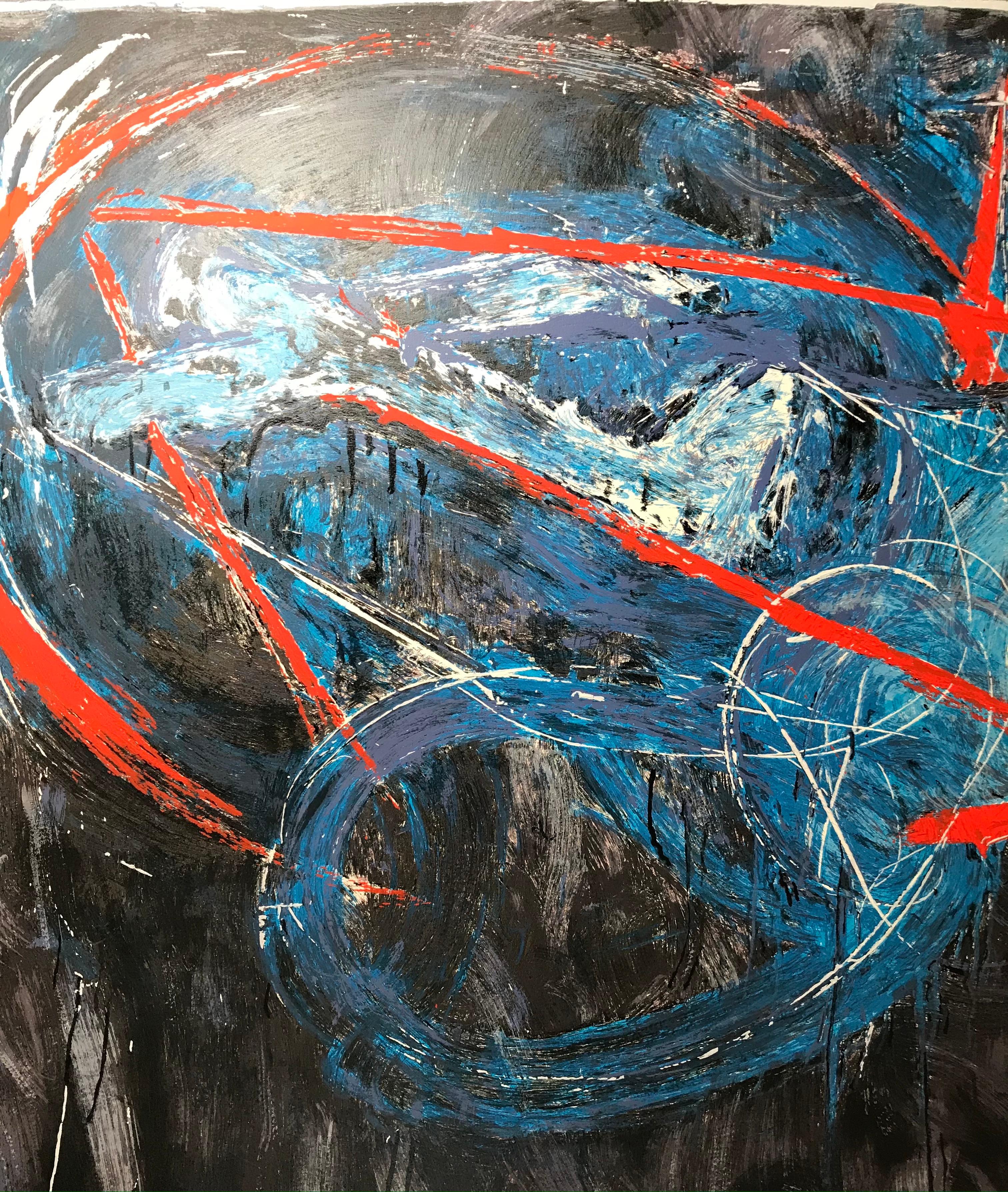 Mario Schifano(1934–1998)- Navigatore notturno -Enamel screen print in 45 colors 2