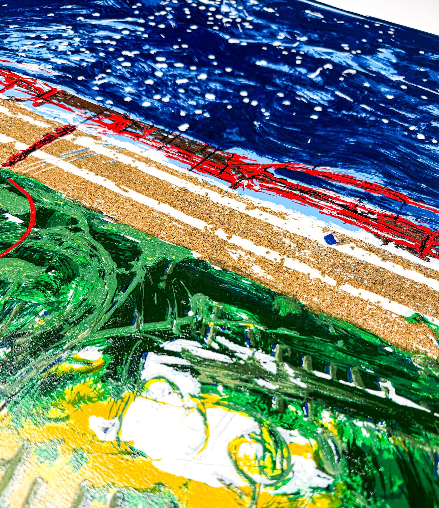 Mario Schifano(1934–1998)- TRENO GIAPPONESE- Screen print in 48 colors paper en vente 2