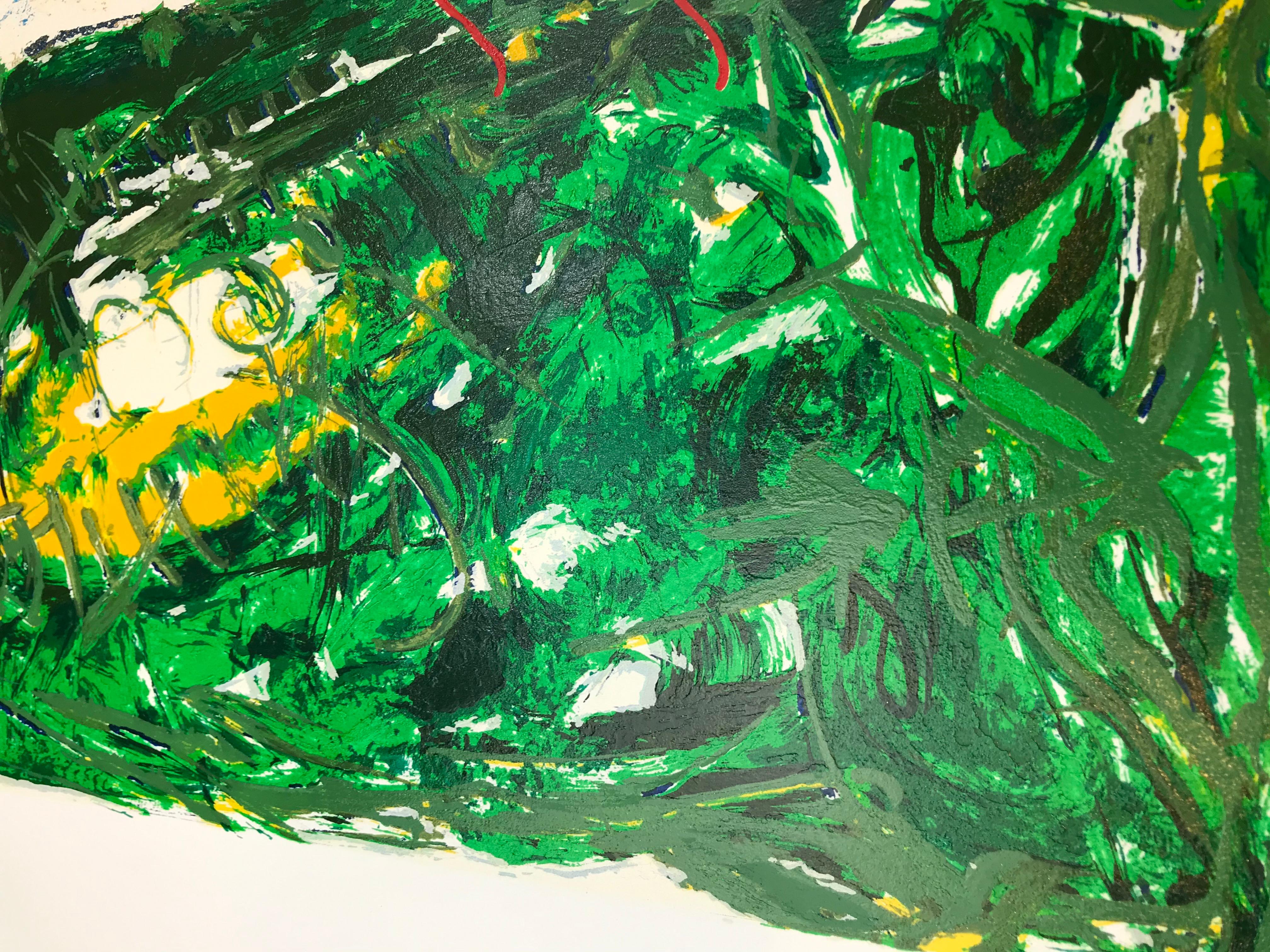 Mario Schifano(1934–1998)- TRENO GIAPPONESE- Screen print in 48 colors paper For Sale 5