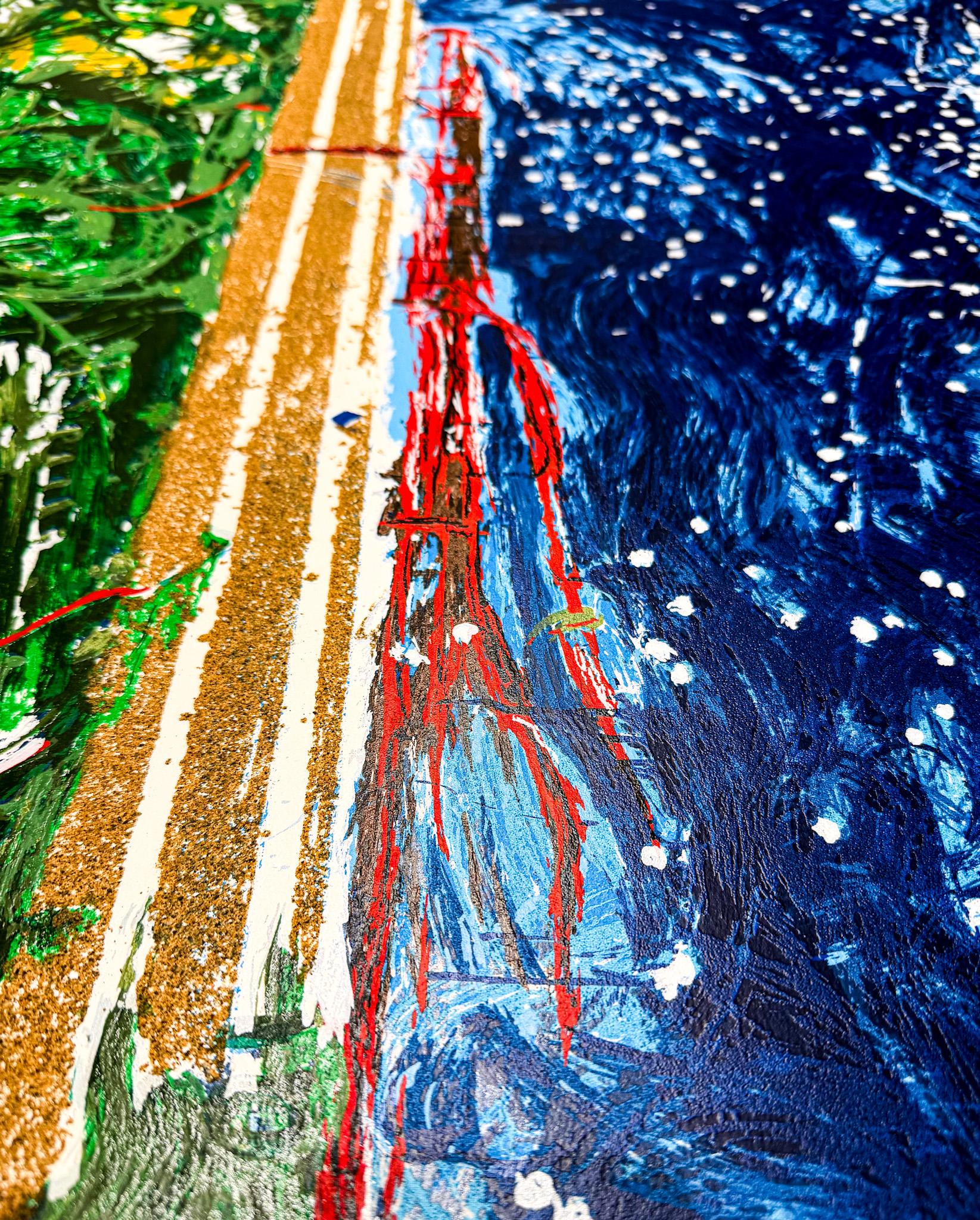 Mario Schifano(1934–1998)- TRENO GIAPPONESE- Screen print in 48 colors paper en vente 5