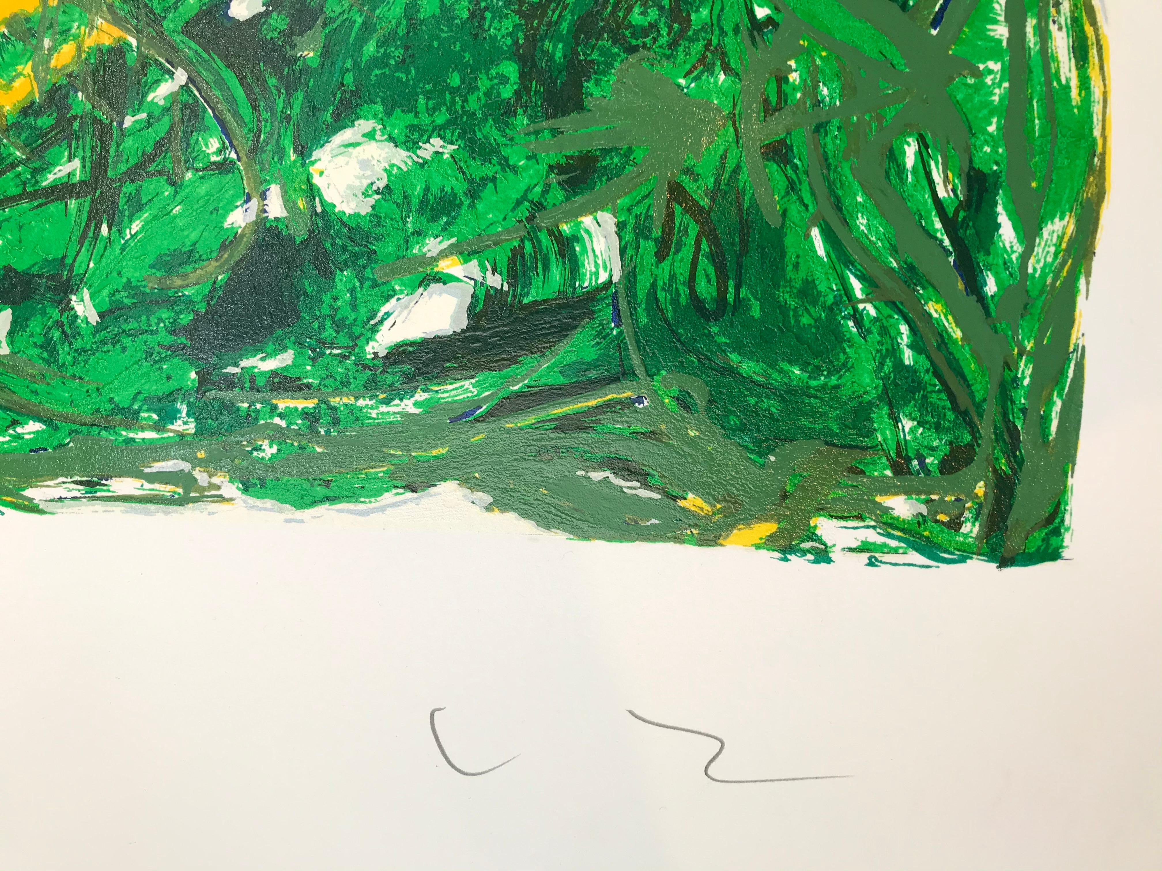 Mario Schifano(1934–1998)- TRENO GIAPPONESE- Screen print in 48 colors paper For Sale 6