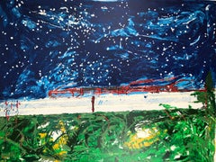 Mario Schifano(1934–1998)- TRENO GIAPPONESE- Screen print in 48 colors paper