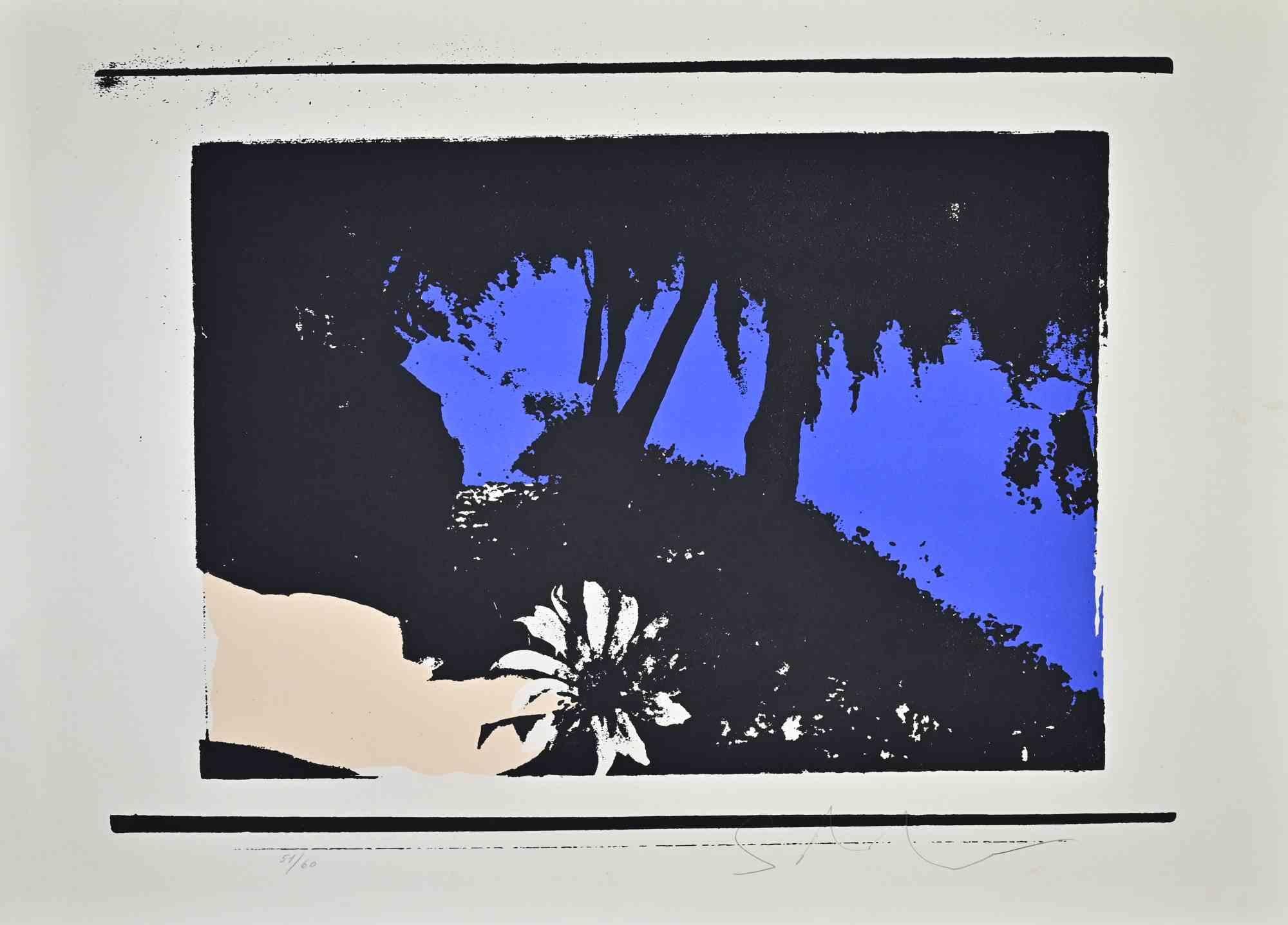Silenzio Screenprint, Abstract Art, Signed, Edition of 60, 1974