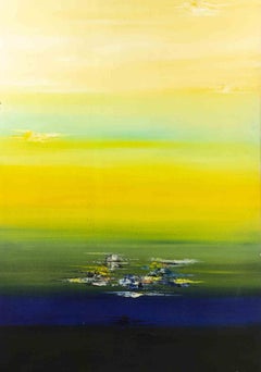 Amanecer - Técnica mixta de Mario Sinisca - Años 80